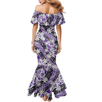 Vareau Tahiti Tiare Monstera Family Matching Mermaid Dress and Hawaiian Shirt Polynesian Pattern Curve Style - Polynesian Pride