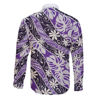 Vareau Tahiti Tiare Monstera Family Matching Off The Shoulder Long Sleeve Dress and Hawaiian Shirt Polynesian Pattern Curve Style - Polynesian Pride