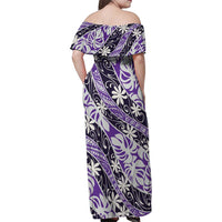 Vareau Tahiti Tiare Monstera Family Matching Off Shoulder Maxi Dress and Hawaiian Shirt Polynesian Pattern Curve Style - Polynesian Pride