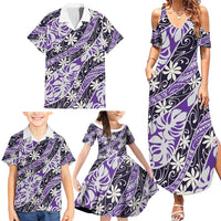 Vareau Tahiti Tiare Monstera Family Matching Summer Maxi Dress and Hawaiian Shirt Polynesian Pattern Curve Style - Polynesian Pride