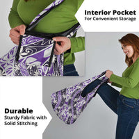 Vareau Tahiti Tiare Monstera Grocery Bag Polynesian Pattern Curve Style - Polynesian Pride