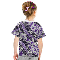 Vareau Tahiti Tiare Monstera Kid T Shirt Polynesian Pattern Curve Style LT01 - Polynesian Pride