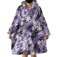 Vareau Tahiti Tiare Monstera Wearable Blanket Hoodie Polynesian Pattern Curve Style - Polynesian Pride