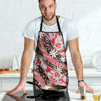 Uteute Tahiti Tiare Monstera Apron Polynesian Pattern Curve Style - Polynesian Pride