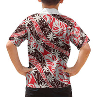 Uteute Tahiti Tiare Monstera Family Matching Puletasi and Hawaiian Shirt Polynesian Pattern Curve Style LT01 - Polynesian Pride