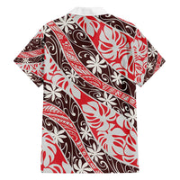 Uteute Tahiti Tiare Monstera Family Matching Puletasi and Hawaiian Shirt Polynesian Pattern Curve Style LT01 - Polynesian Pride