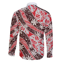 Uteute Tahiti Tiare Monstera Family Matching Puletasi and Hawaiian Shirt Polynesian Pattern Curve Style LT01 - Polynesian Pride
