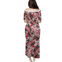 Uteute Tahiti Tiare Monstera Family Matching Puletasi and Hawaiian Shirt Polynesian Pattern Curve Style LT01 - Polynesian Pride