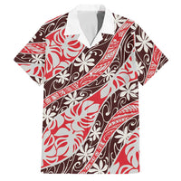 Uteute Tahiti Tiare Monstera Family Matching Short Sleeve Bodycon Dress and Hawaiian Shirt Polynesian Pattern Curve Style - Polynesian Pride