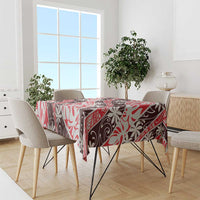 Uteute Tahiti Tiare Monstera Tablecloth Polynesian Pattern Curve Style - Polynesian Pride