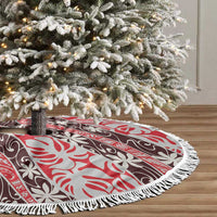 Uteute Tahiti Tiare Monstera Tree Skirt Polynesian Pattern Curve Style - Polynesian Pride
