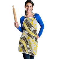 Rearea Tahiti Tiare Monstera Apron Polynesian Pattern Curve Style - Polynesian Pride