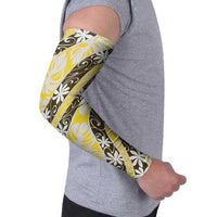 Rearea Tahiti Tiare Monstera Arm Sleeves Polynesian Pattern Curve Style - Polynesian Pride