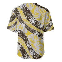Rearea Tahiti Tiare Monstera Baseball Jersey Polynesian Pattern Curve Style LT01 - Polynesian Pride
