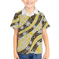 Rearea Tahiti Tiare Monstera Family Matching Mermaid Dress and Hawaiian Shirt Polynesian Pattern Curve Style - Polynesian Pride