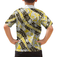 Rearea Tahiti Tiare Monstera Family Matching Off Shoulder Maxi Dress and Hawaiian Shirt Polynesian Pattern Curve Style - Polynesian Pride