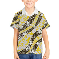 Rearea Tahiti Tiare Monstera Family Matching Off Shoulder Maxi Dress and Hawaiian Shirt Polynesian Pattern Curve Style - Polynesian Pride