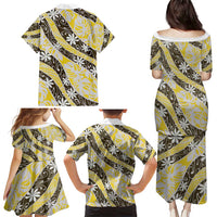 Rearea Tahiti Tiare Monstera Family Matching Puletasi and Hawaiian Shirt Polynesian Pattern Curve Style - Polynesian Pride
