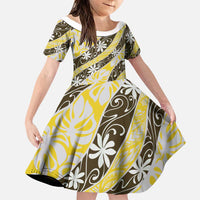 Rearea Tahiti Tiare Monstera Family Matching Summer Maxi Dress and Hawaiian Shirt Polynesian Pattern Curve Style - Polynesian Pride