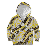 Rearea Tahiti Tiare Monstera Kid Hoodie Polynesian Pattern Curve Style - Polynesian Pride