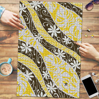 Rearea Tahiti Tiare Monstera Puzzle Polynesian Pattern Curve Style - Polynesian Pride