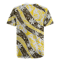 Rearea Tahiti Tiare Monstera Rugby Jersey Polynesian Pattern Curve Style LT01 - Polynesian Pride