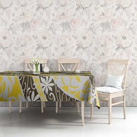 Rearea Tahiti Tiare Monstera Tablecloth Polynesian Pattern Curve Style - Polynesian Pride