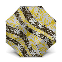 Rearea Tahiti Tiare Monstera Umbrella Polynesian Pattern Curve Style - Polynesian Pride