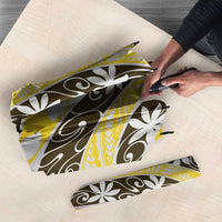 Rearea Tahiti Tiare Monstera Umbrella Polynesian Pattern Curve Style - Polynesian Pride