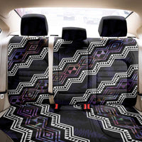 Personalised Taniko Aotearoa Mix Paua Shell Back Car Seat Cover Niho Taniwha Lilac Glitter