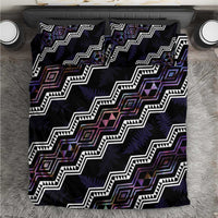 Personalised Taniko Aotearoa Mix Paua Shell Bedding Set Niho Taniwha Lilac Glitter