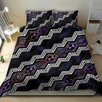 Personalised Taniko Aotearoa Mix Paua Shell Bedding Set Niho Taniwha Lilac Glitter