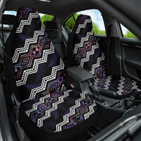 Personalised Taniko Aotearoa Mix Paua Shell Car Seat Cover Niho Taniwha Lilac Glitter