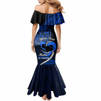 Personalised Hawaii Mermaid Dress Maui Be Strong Kakau Blue Version LT01 - Polynesian Pride