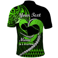 Personalised Hawaii Polo Shirt Maui Be Strong Kakau Green Version LT01 - Polynesian Pride