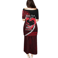 Personalised Hawaii Puletasi Maui Be Strong Kakau Red Version LT01 - Polynesian Pride