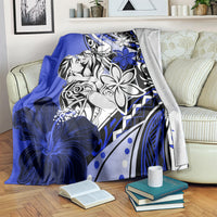 Polynesian Valentine Blanket Couple Floral Unique Blue Version LT01 - Polynesian Pride
