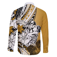Polynesian Valentine Family Matching Mermaid Dress and Hawaiian Shirt Couple Floral Unique Gold Version LT01 - Polynesian Pride
