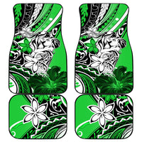 Polynesian Valentine Car Mats Couple Floral Unique Green Version LT01 Green - Polynesian Pride