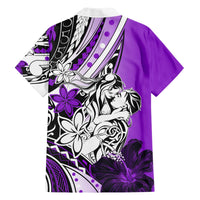 Polynesian Valentine Hawaiian Shirt Couple Floral Unique Purple Version LT01 - Polynesian Pride