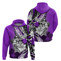 Polynesian Valentine Zip Hoodie Couple Floral Unique Purple Version LT01 - Polynesian Pride