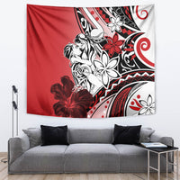 Polynesian Valentine Tapestry Couple Floral Unique Red Version LT01 - Polynesian Pride