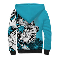 Polynesian Valentine Sherpa Hoodie Couple Floral Unique Sky Blue Version LT01 - Polynesian Pride
