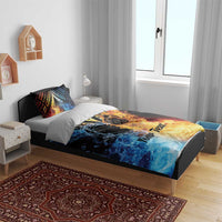 Personalised Polynesian Heart In Fire And Water Bedding Set Romantic Elements