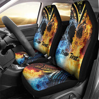 Personalised Polynesian Heart In Fire And Water Car Seat Cover Romantic Elements