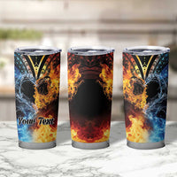 Personalised Polynesian Heart In Fire And Water Tumbler Cup Romantic Elements