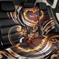 Personalised Polynesian Fiery Heart Back Car Seat Cover Passionate Love