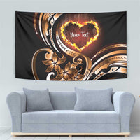 Personalised Polynesian Fiery Heart Tapestry Passionate Love LT01 - Polynesian Pride