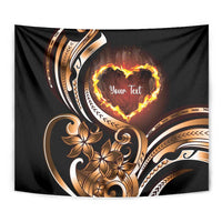 Personalised Polynesian Fiery Heart Tapestry Passionate Love LT01 - Polynesian Pride