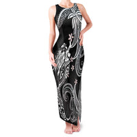 Polynesian Mermaid Plumeria Tribal Tattoo Family Matching Tank Maxi Dress and Hawaiian Shirt